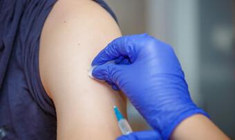 Flu shot close up