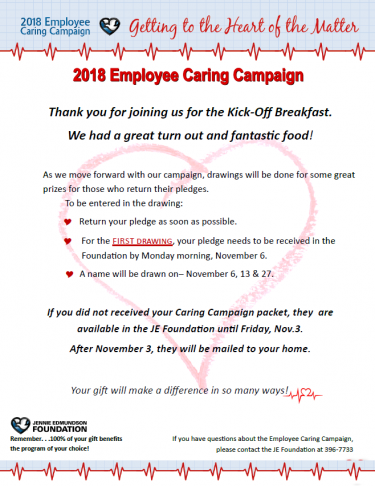 Image for post: Methodist Jennie Edmundson Employee Caring Campaign: Next Prize Drawing Is Nov. 13