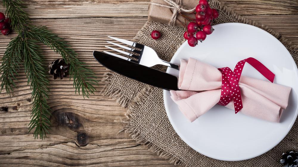 Christmas table setting