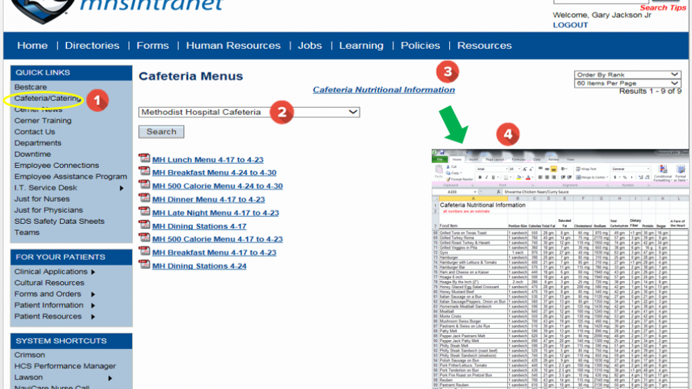 Image for post: Find Cafeteria Nutrition Facts on mhsintranet